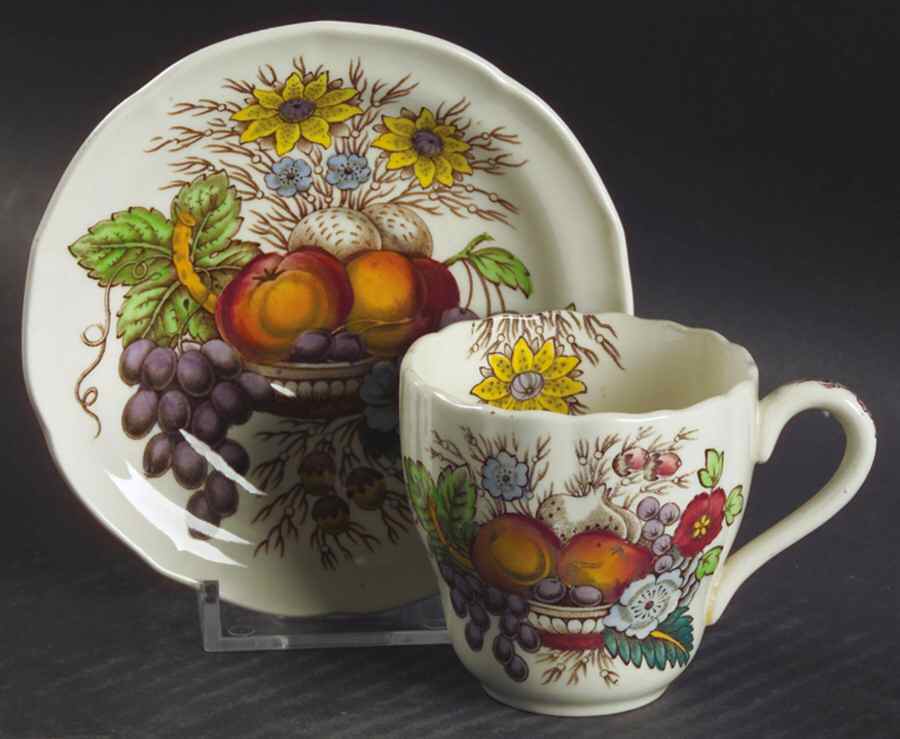 Reynolds Flat Demitasse Cup & Saucer Set by Spode-1