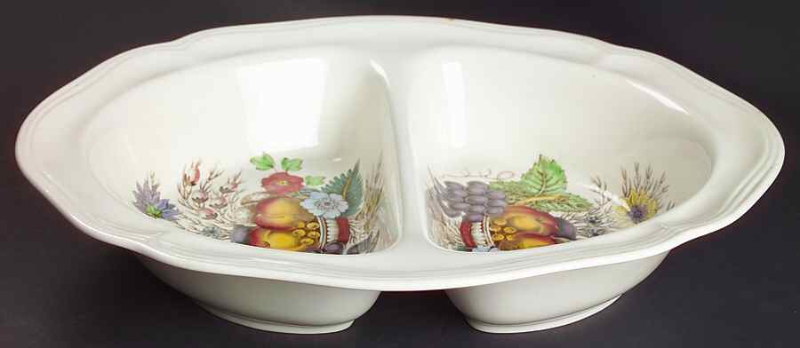 Reynolds 11" Oval Divided Vegetable Bowl by Spode-1