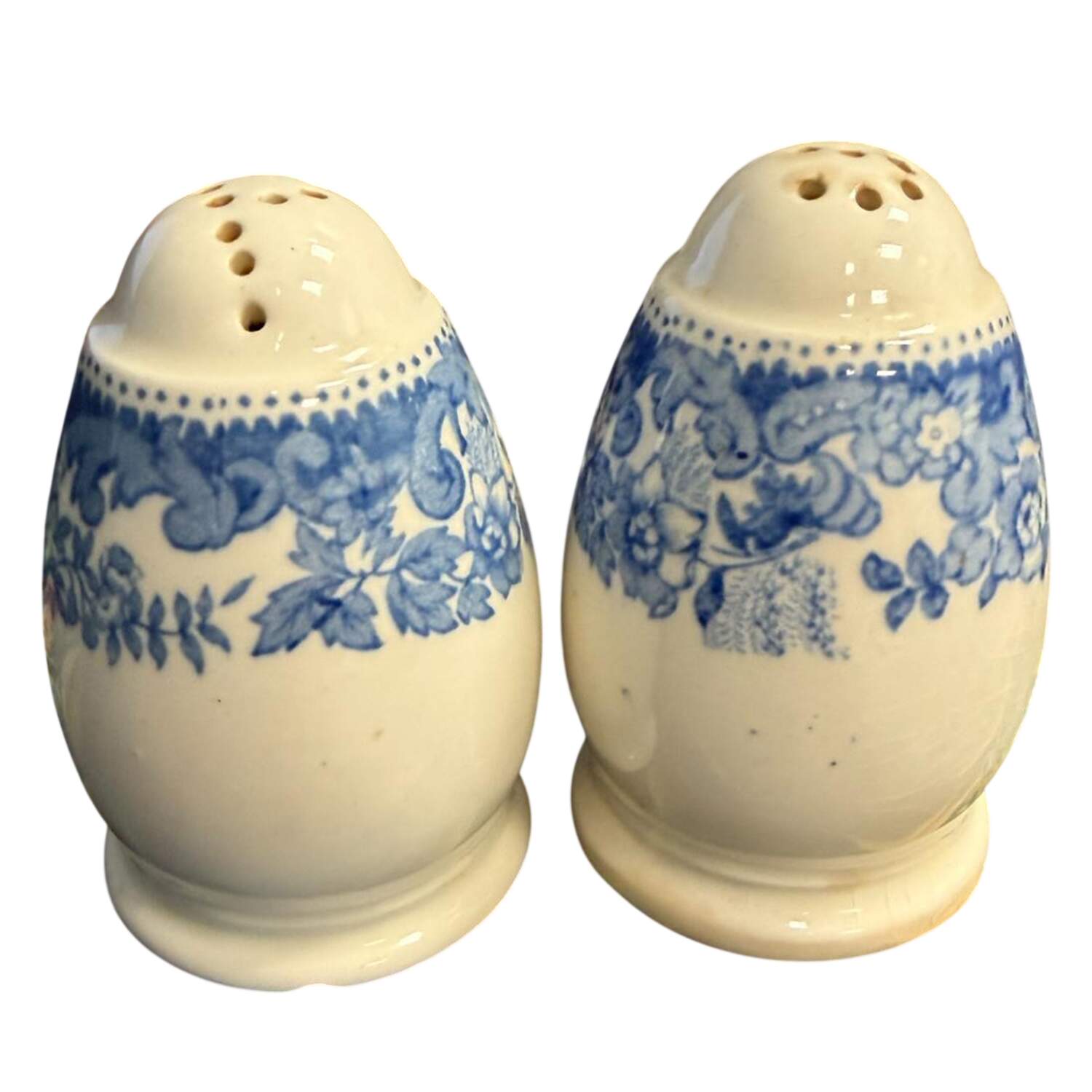 Rhine Blue (Scalloped) Salt & Pepper Set by Spode-1