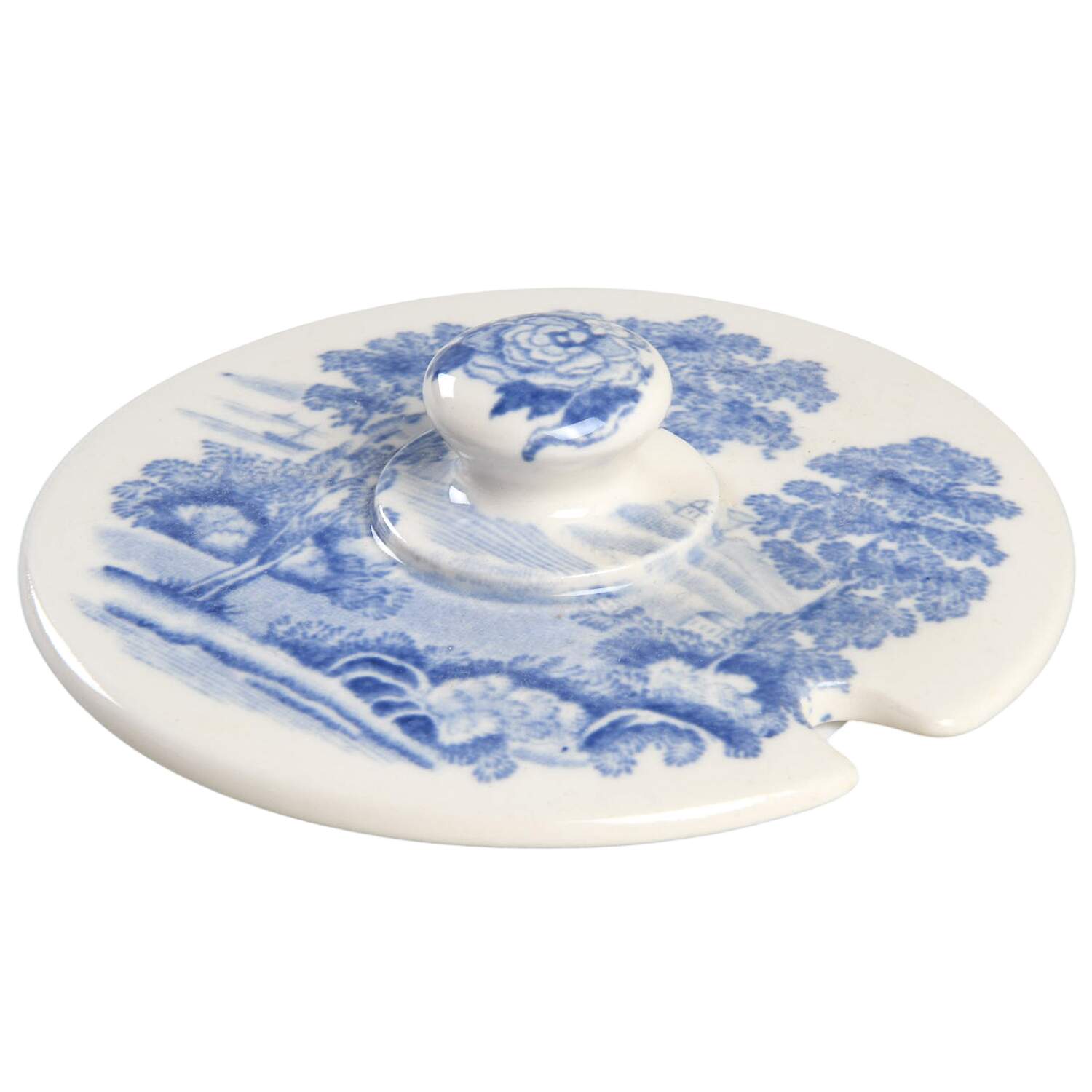 Rhine Blue (Scalloped) Lid for Jam/Jelly by Spode-1