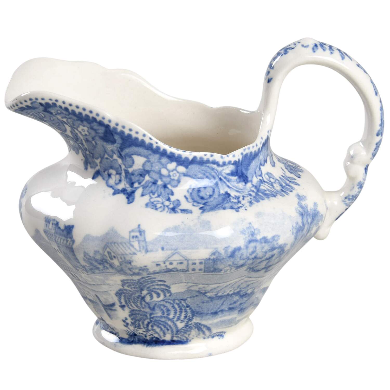 Rhine Blue (Scalloped) Mini Creamer by Spode-1