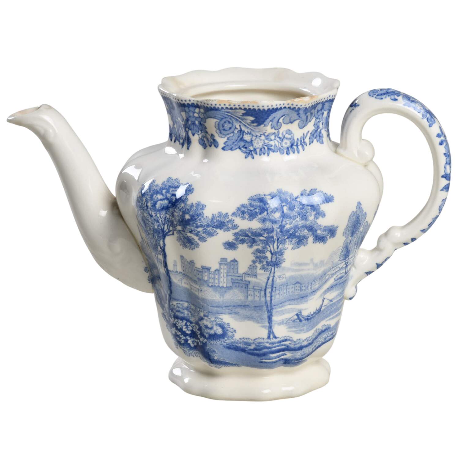 Rhine Blue (Scalloped) Mini Coffee Pot No Lid by Spode-1