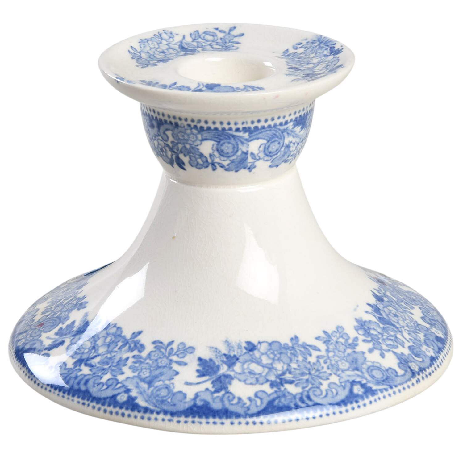 Rhine Blue (Scalloped) 3" Candlestick by Spode-1