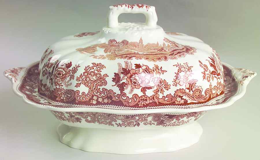 Rhine Brown Oval Covered Vegetable by Spode-1