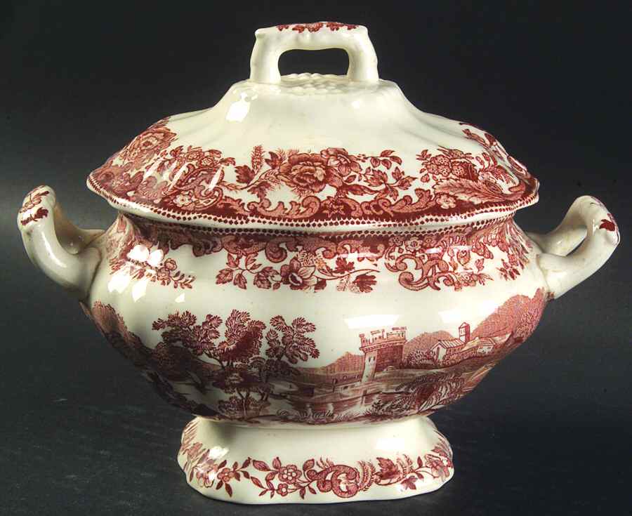 Rhine Brown Sauce Boat & Lid by Spode-1