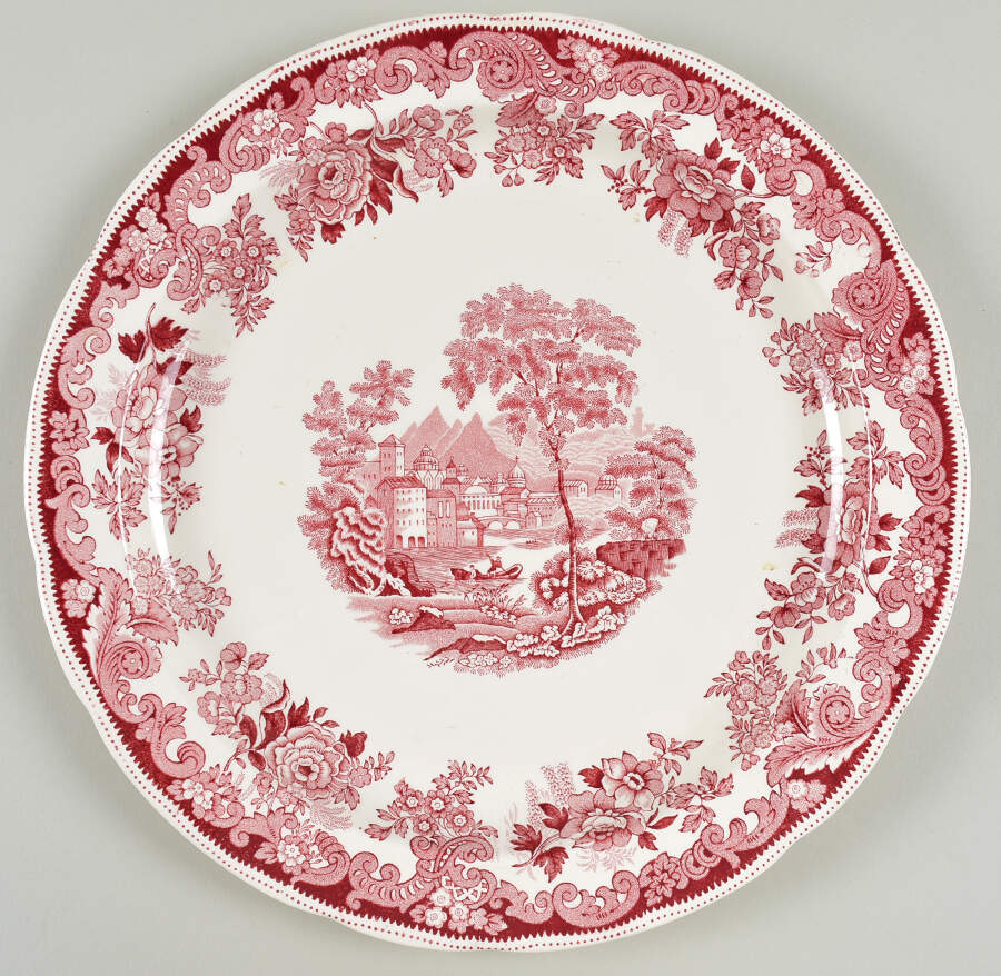 Rhine Pink 12" Chop Plate (Round Platter) by Spode-1