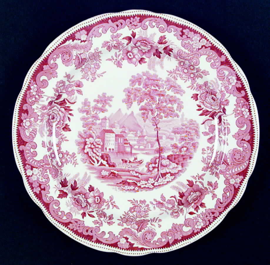 Rhine Pink Dinner Plate by Spode-1