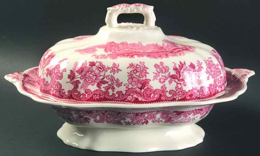 Rhine Pink Oval Covered Vegetable by Spode-1