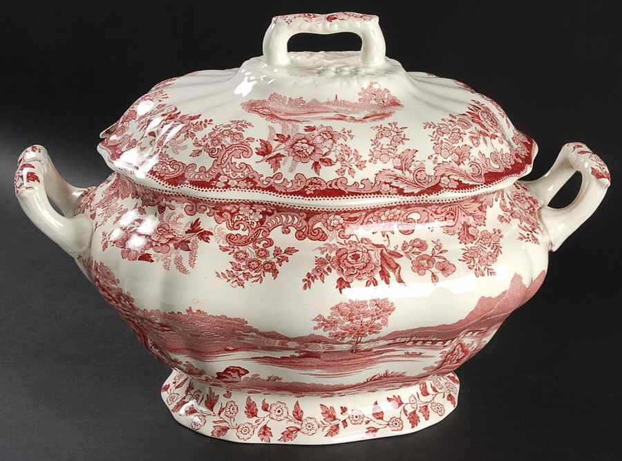 Rhine Pink Tureen &  Lid by Spode-1
