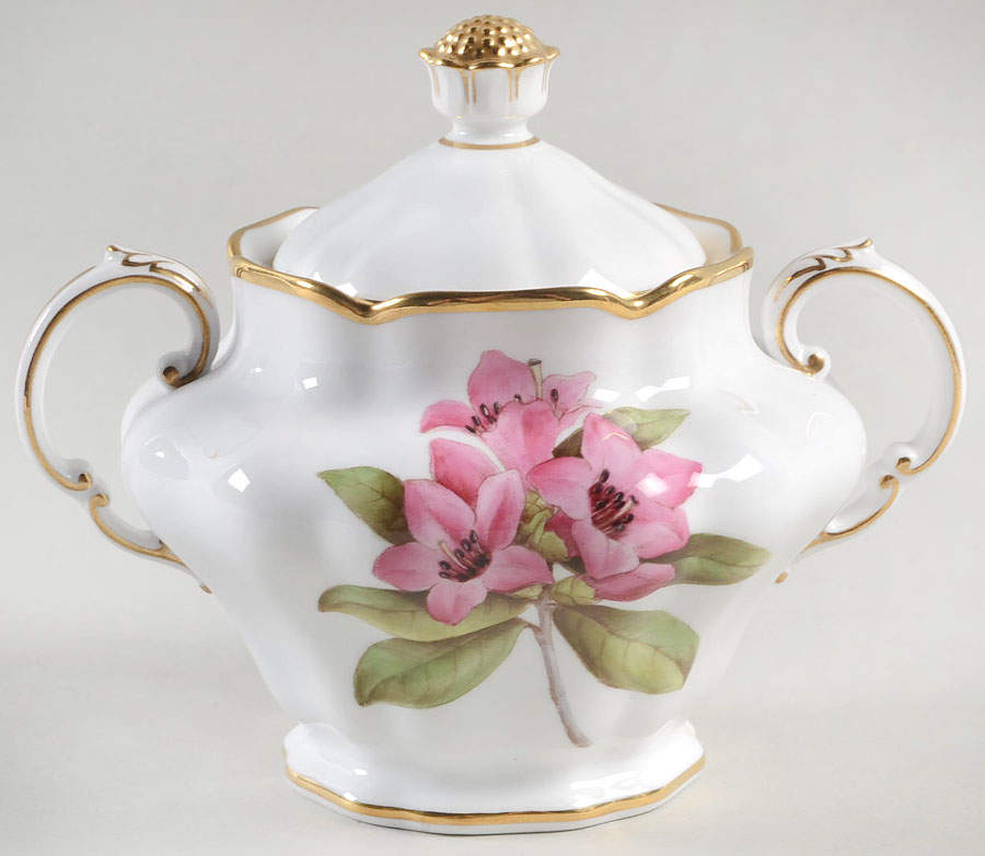 Rhododendron Sugar Bowl & Lid by Spode-1