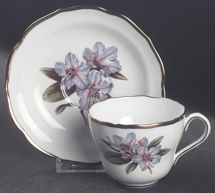Rhododendron 3" Flat Cup & Saucer Set by Spode-1