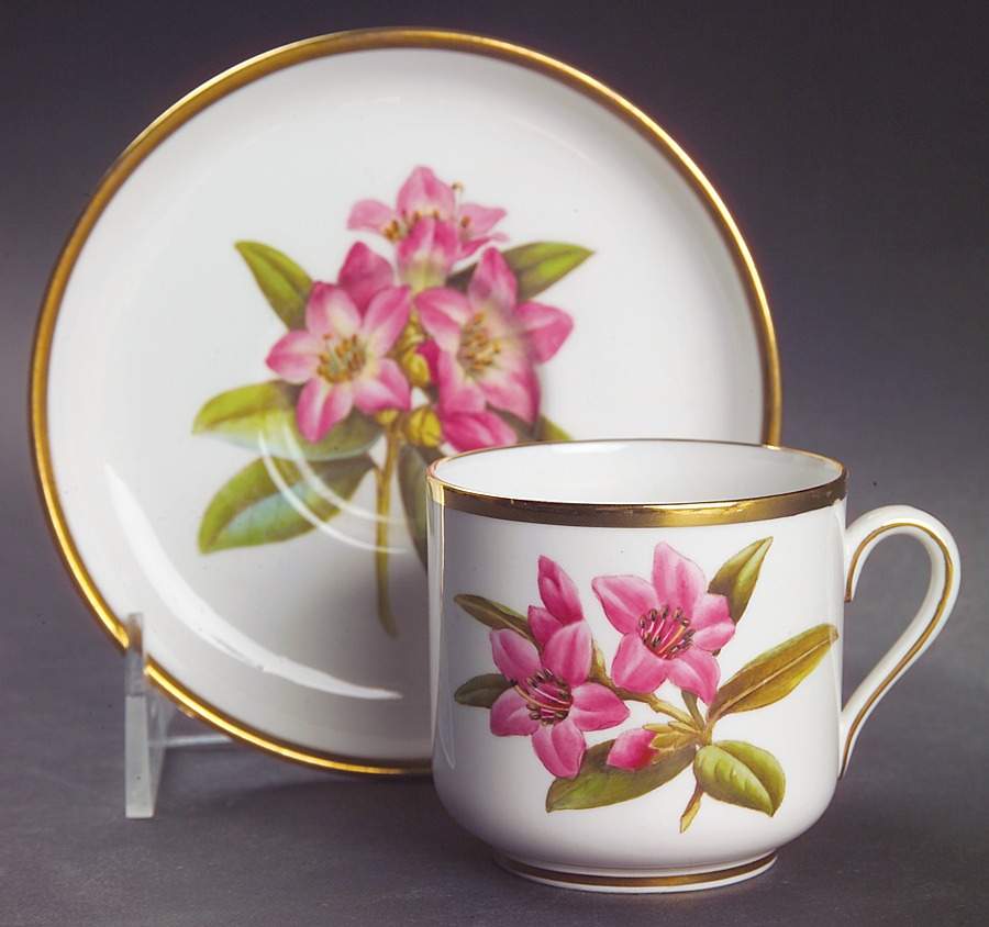 Rhododendron Flat Demitasse Cup & Saucer Set by Spode-1