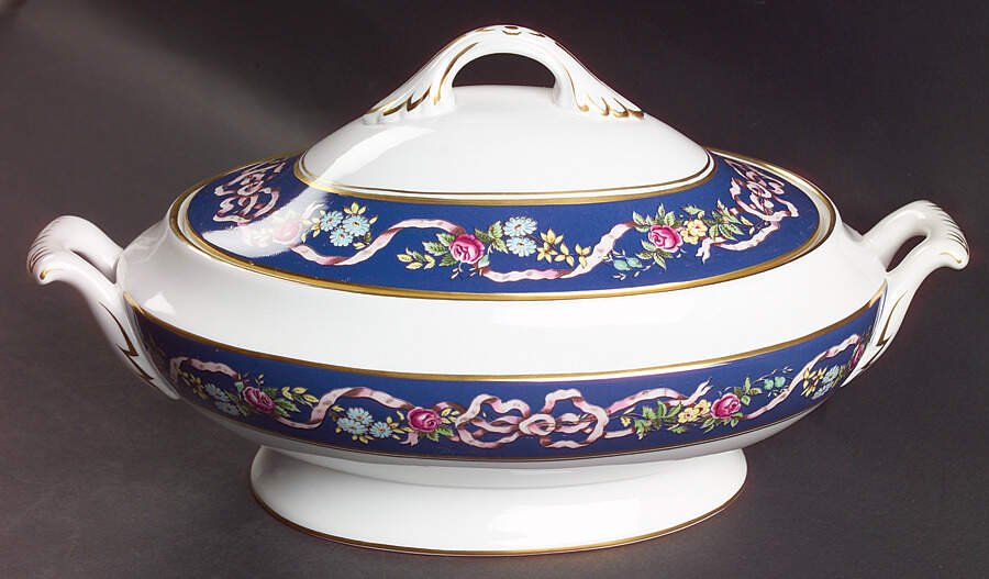 Ribbons & Roses Oval Covered Vegetable by Spode-1