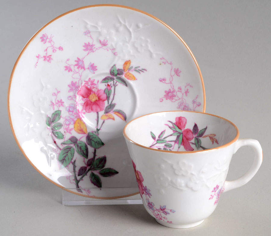 Roberta Orange (Smooth) Flat Demitasse Cup & Saucer Set by Spode-1