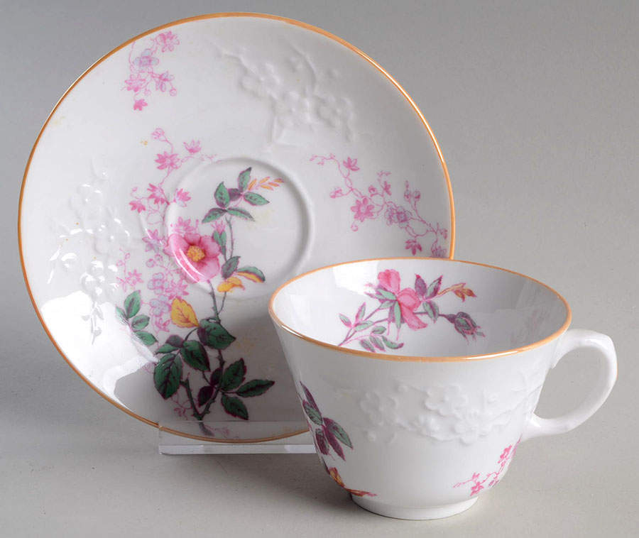 Roberta Orange (Smooth) Footed Cup & Saucer Set by Spode-1
