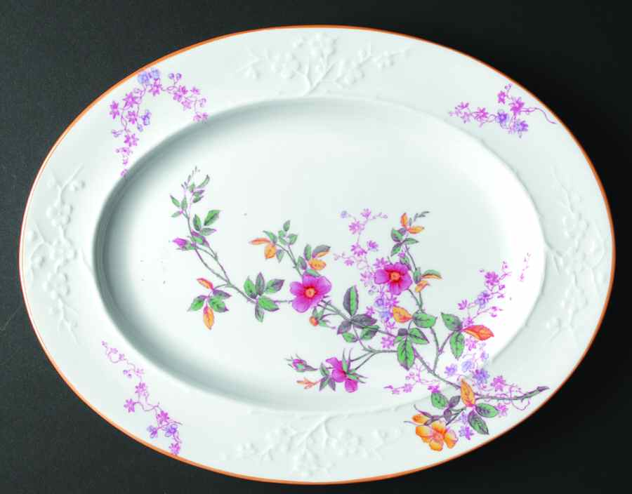Roberta Orange (Smooth) 13" Oval Serving Platter by Spode-1