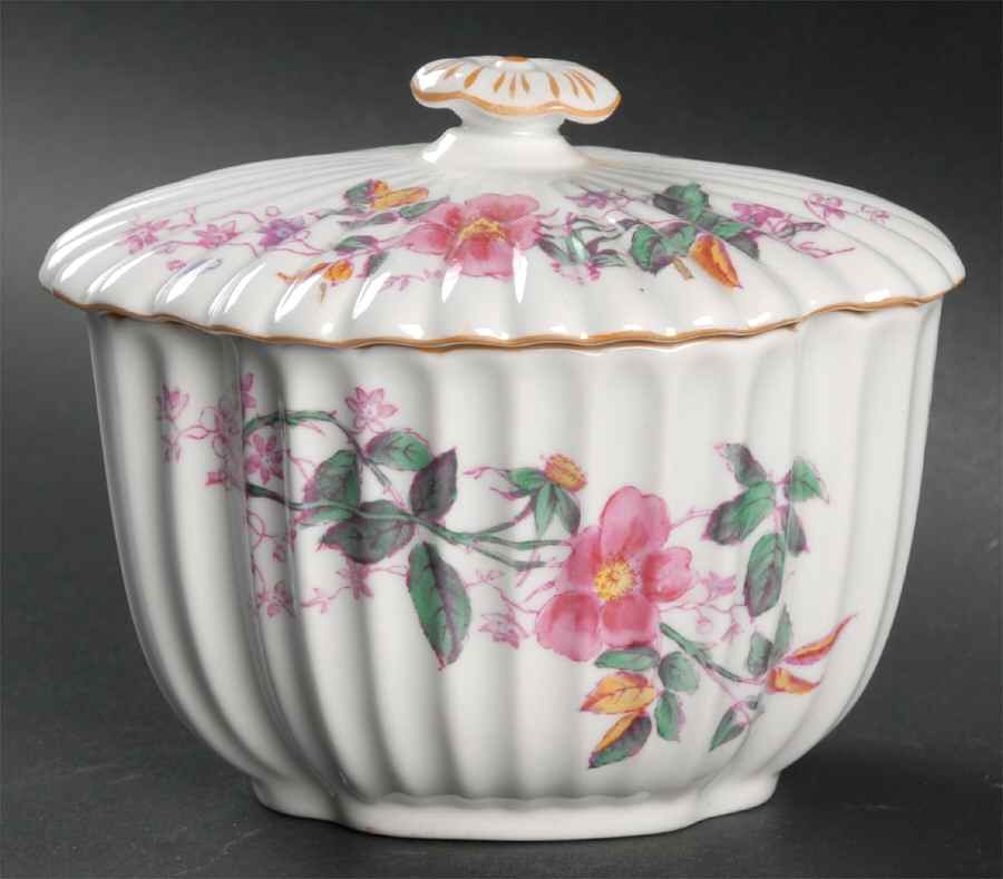 Roberta Orange (Scalloped) Sugar Bowl & Lid by Spode-1