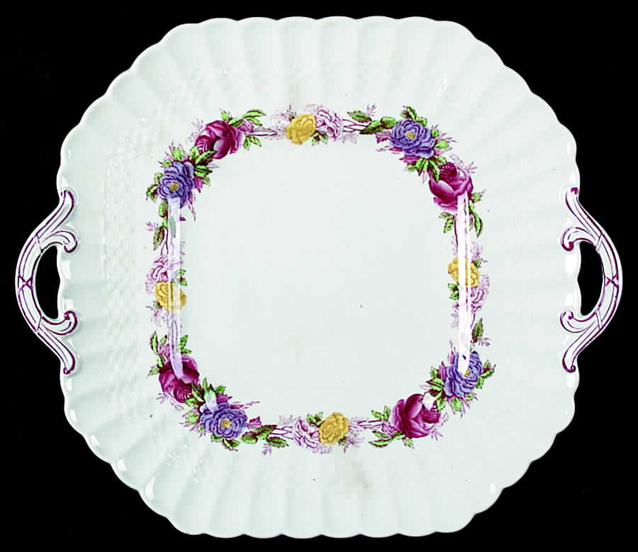 Rose Briar Square Handled Cake Plate by Spode-1