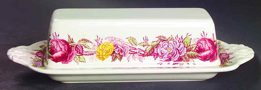 Rose Briar 1/4 Lb Covered Butter by Spode-1