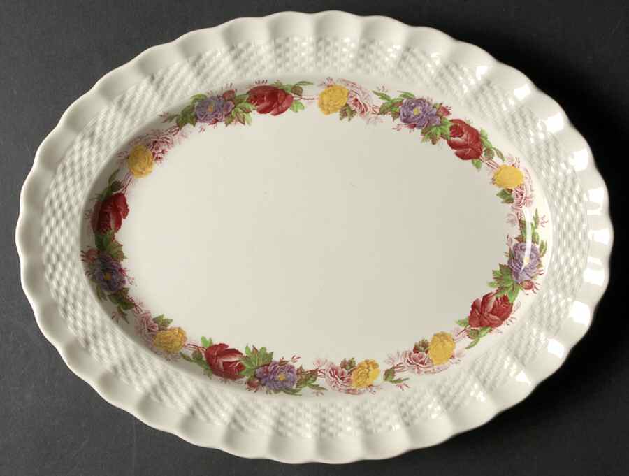 Rose Briar 11" Oval Serving Platter by Spode-1