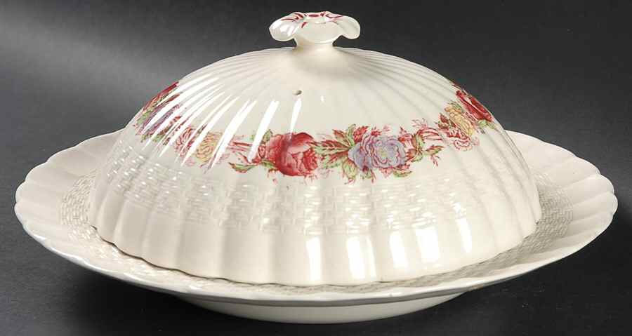 Rose Briar Muffin Dish & Lid by Spode-1