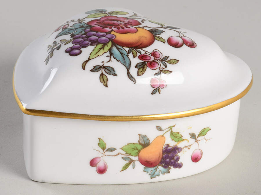 Rockingham Heart Shape Box & Lid by Spode-1