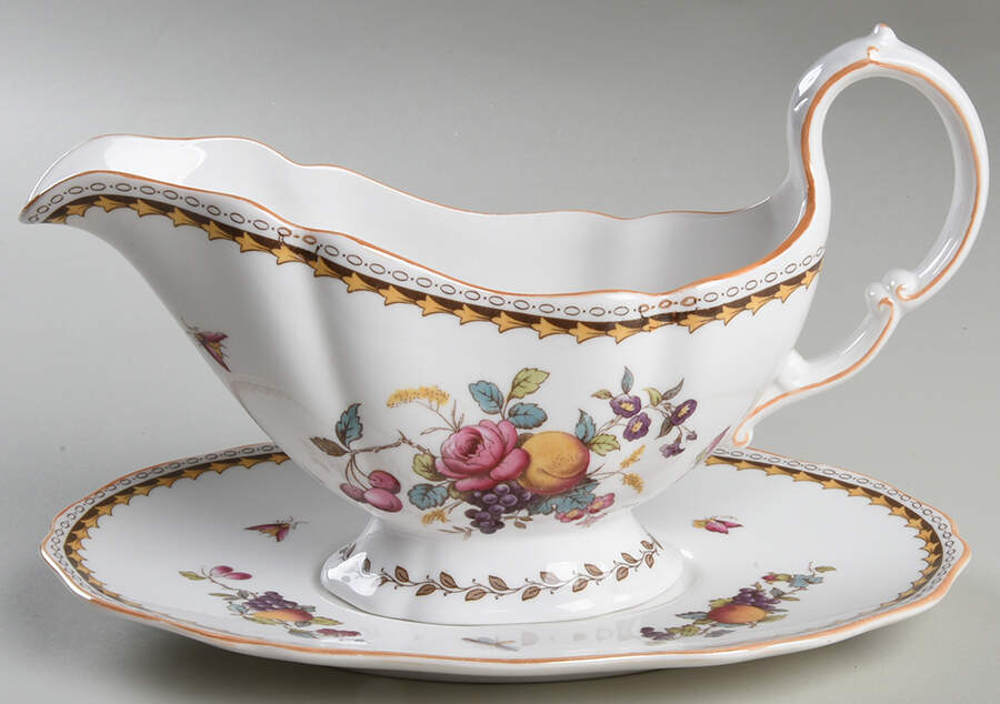 Rockingham Gravy Boat & Underplate by Spode-1
