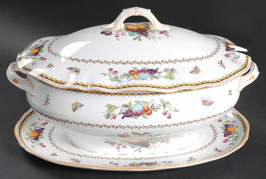 Rockingham Oval Tureen & Lid with Underplate by Spode-1
