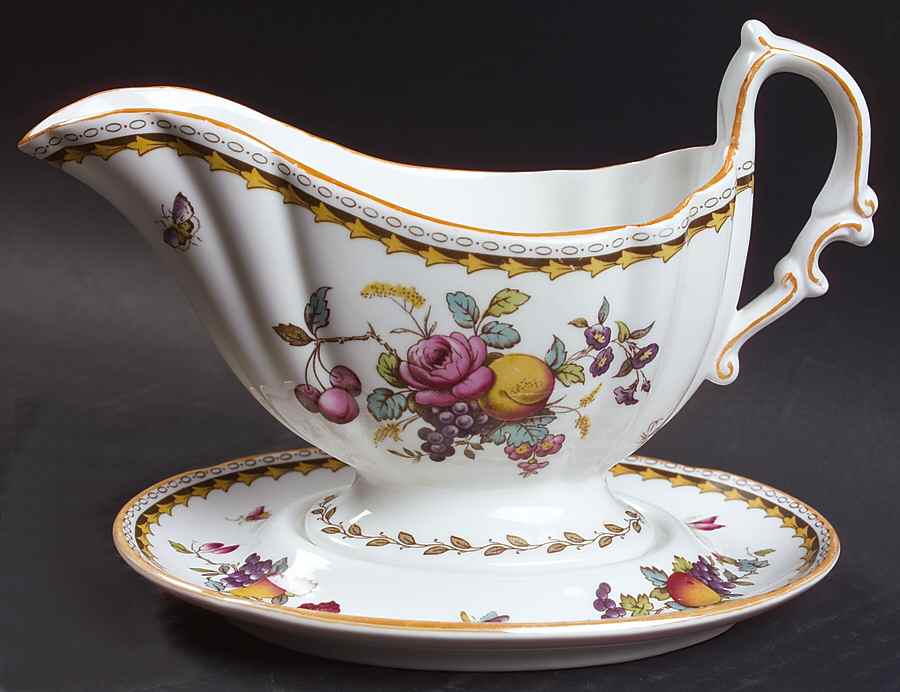 Rockingham Gravy Boat & Underplate by Spode-1
