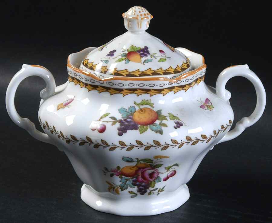 Rockingham Sugar Bowl & Lid by Spode-1