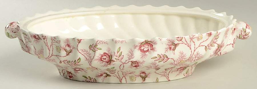 Rosebud Chintz (2-8401, Pink Vine) Oval Vegetable No Lid by Spode-1