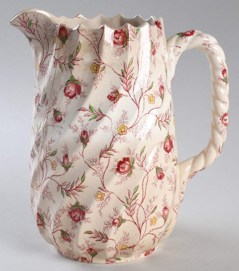Rosebud Chintz (2-8401, Pink Vine) 48 Oz Pitcher by Spode-1