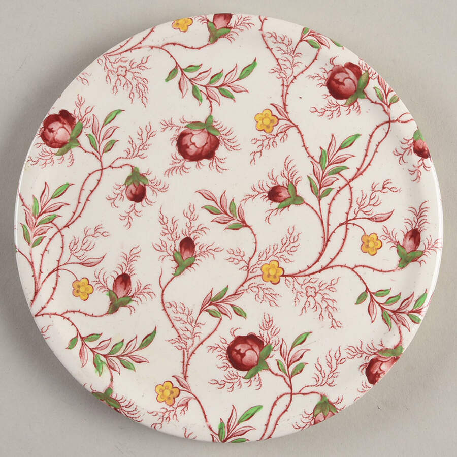 Rosebud Chintz (2-8401, Pink Vine) Tea Tile by Spode-1