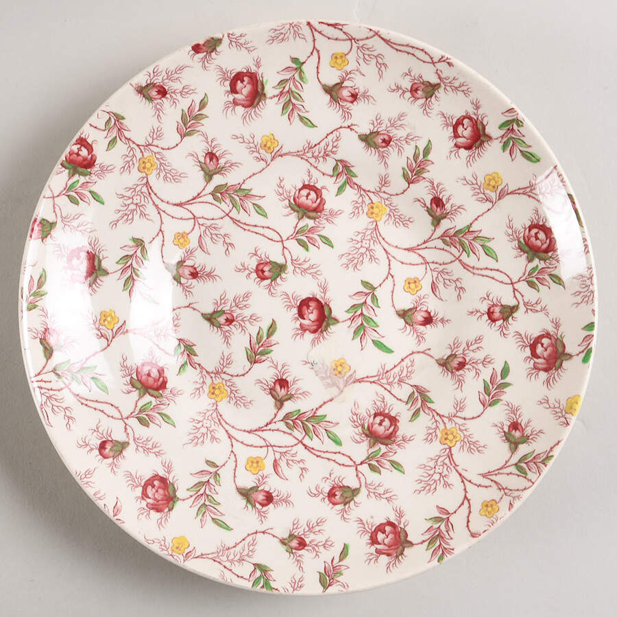 Rosebud Chintz (2-8401, Pink Vine) Saucer for Joke Cup by Spode-1