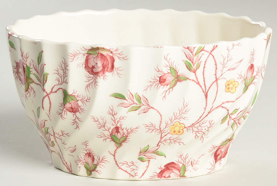Rosebud Chintz (2-8401, Pink Vine) Sugar Bowl No Lid by Spode-1