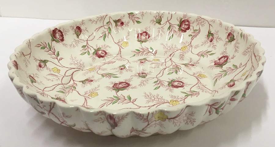 Rosebud Chintz (2-8401, Pink Vine) 8" Shallow Round Bowl by Spode-1