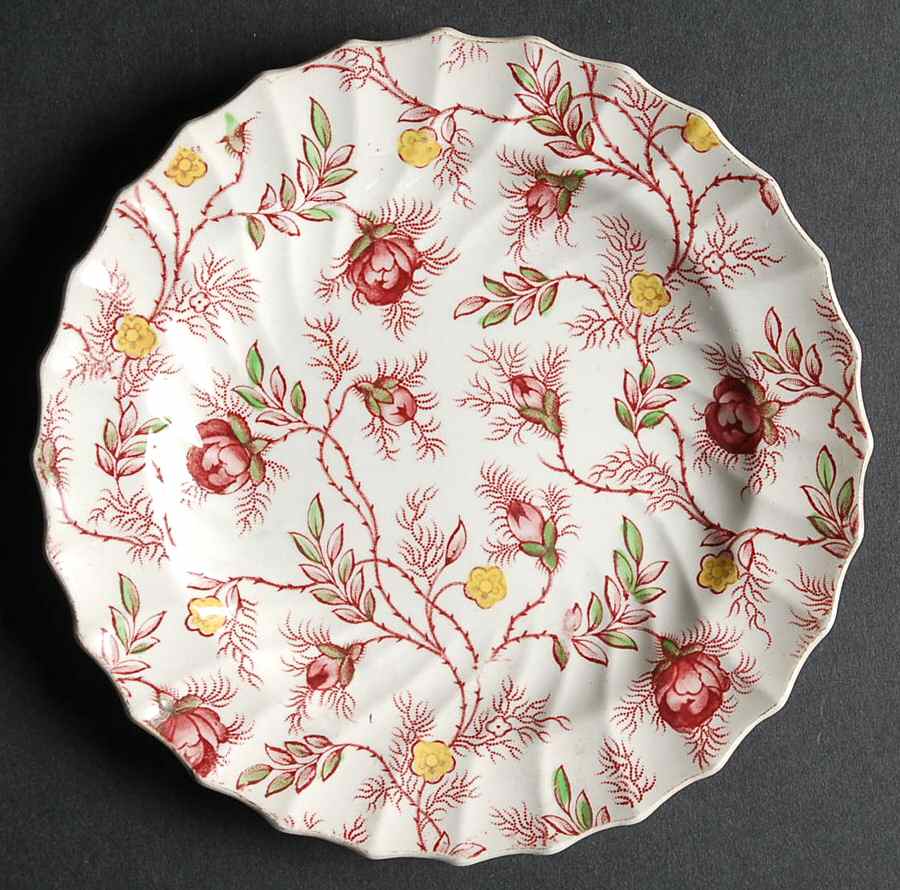 Rosebud Chintz (2-8401, Pink Vine) Bread & Butter Plate by Spode-1