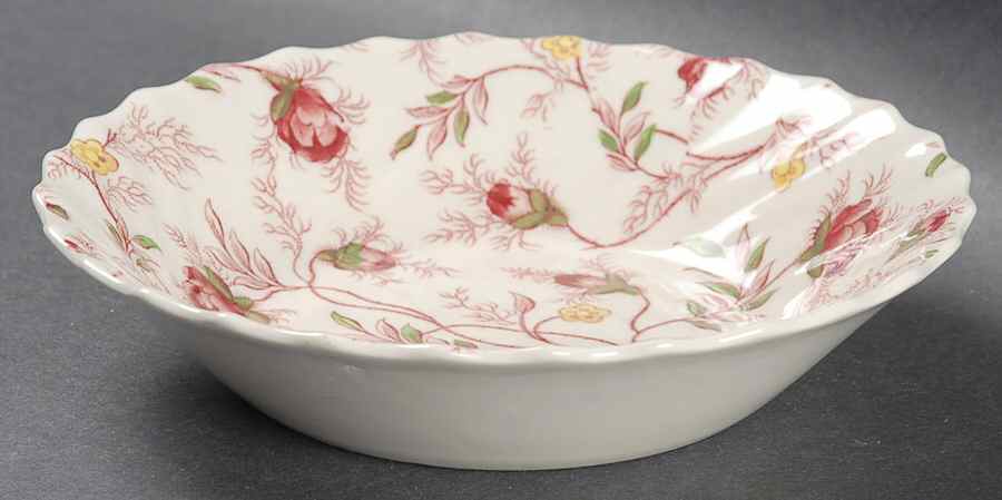 Rosebud Chintz (2-8401, Pink Vine) Fruit/Dessert (Sauce) Bowl by Spode-1