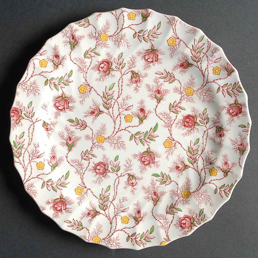Rosebud Chintz (2-8401, Pink Vine) Luncheon Plate by Spode-1