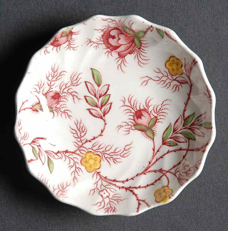 Rosebud Chintz (2-8401, Pink Vine) Butter Pat by Spode-1
