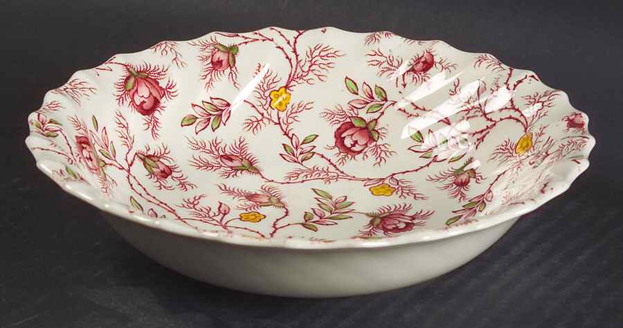 Rosebud Chintz (2-8401, Pink Vine) Coupe Cereal Bowl by Spode-1