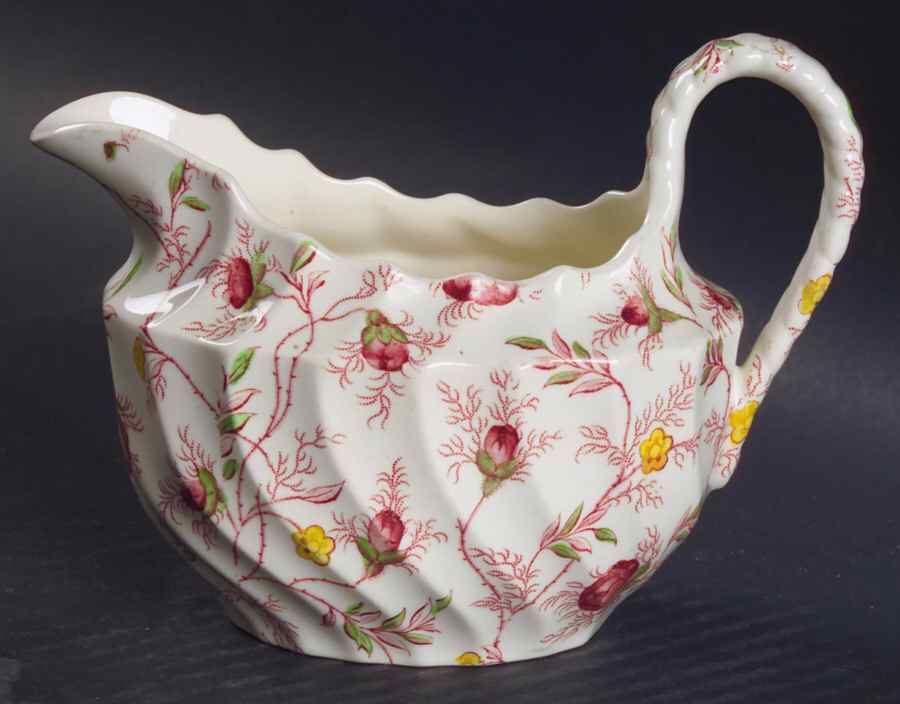 Rosebud Chintz (2-8401, Pink Vine) Creamer by Spode-1