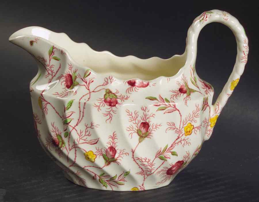 Rosebud Chintz (2-8401, Pink Vine) Small Creamer by Spode-1
