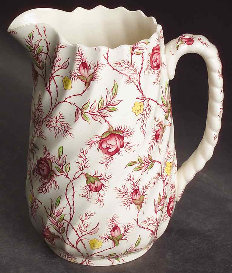 Rosebud Chintz (2-8401, Pink Vine) 16 Oz Pitcher by Spode-1