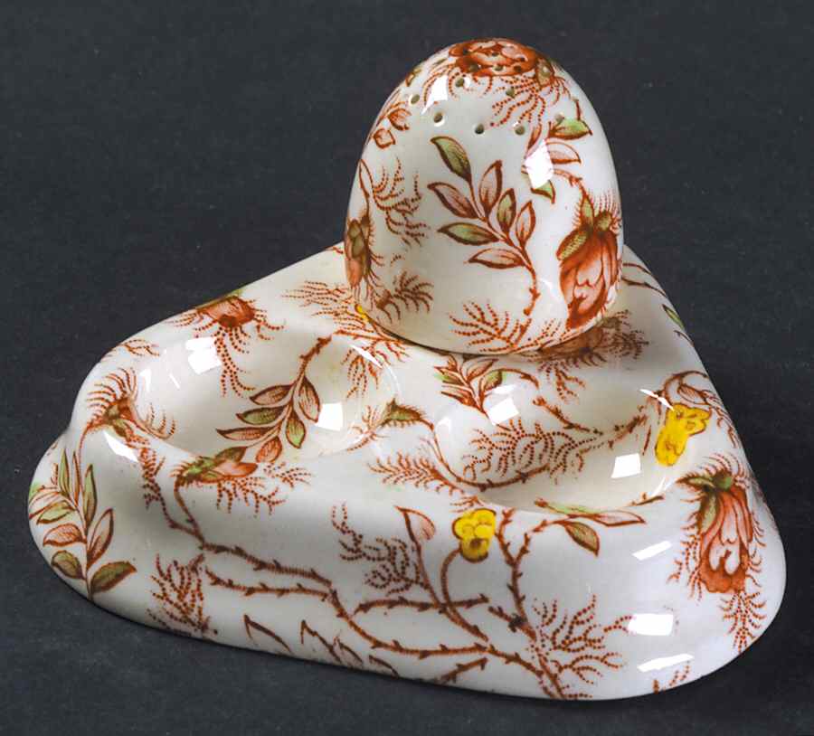 Rosebud Chintz (2-8401, Pink Vine) Double Salt Dip & Shaker by Spode-1