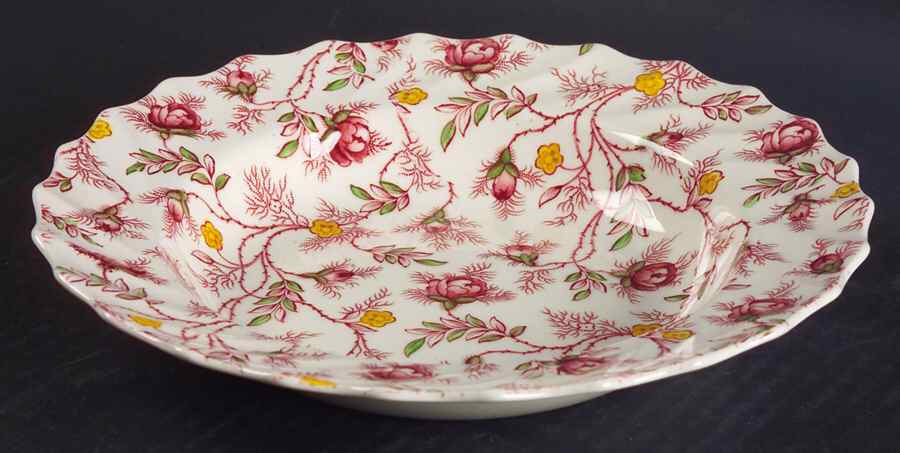 Rosebud Chintz (2-8401, Pink Vine) Rim Soup Bowl by Spode-1