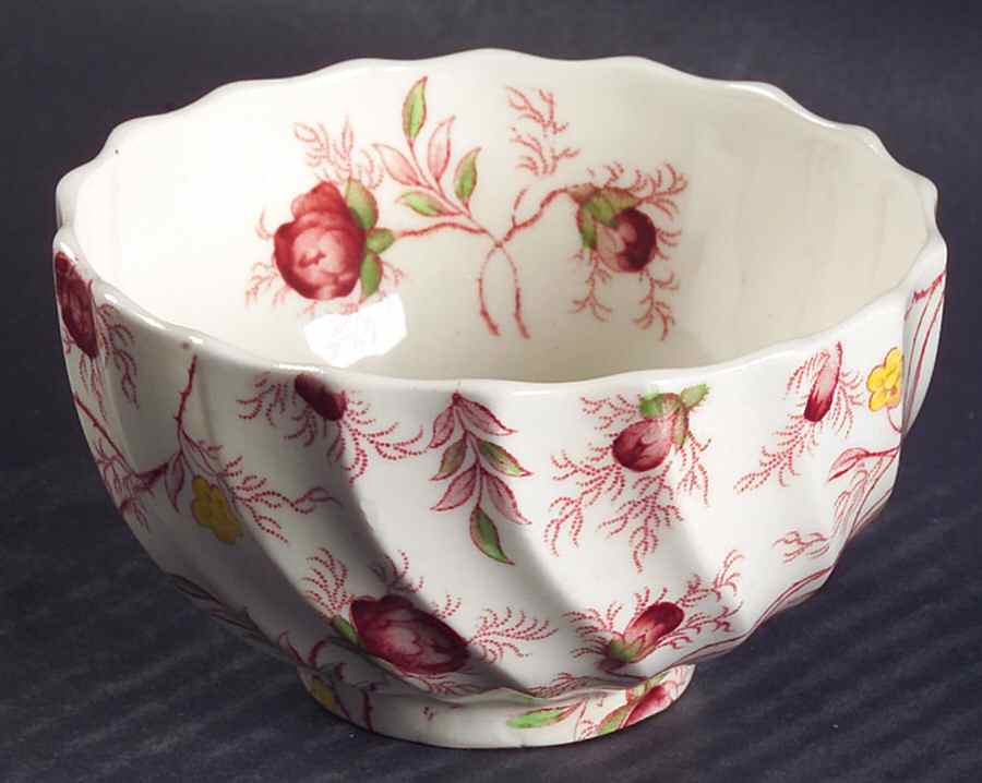 Rosebud Chintz (2-8401, Pink Vine) Open Sugar Bowl by Spode-1