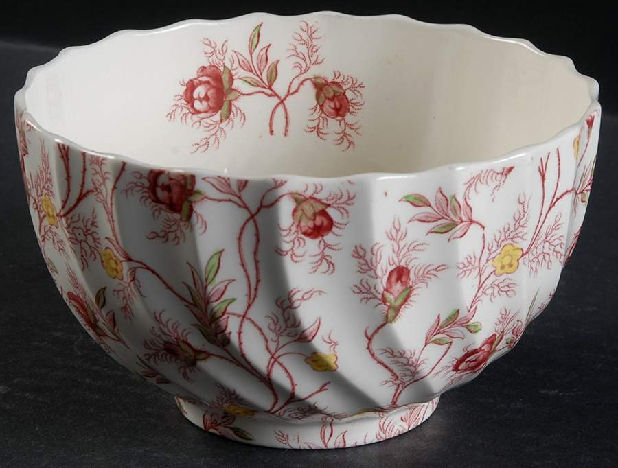 Rosebud Chintz (2-8401, Pink Vine) Cranberry Bowl by Spode-1