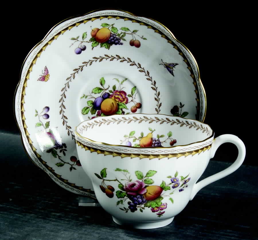 Rockingham (White Or Cream Body, Gold) Jumbo Cup & Saucer Set by Spode-1