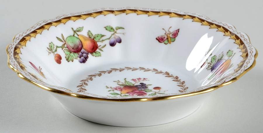 Rockingham (White Or Cream Body, Gold) Fruit/Dessert (Sauce) Bowl by Spode-1